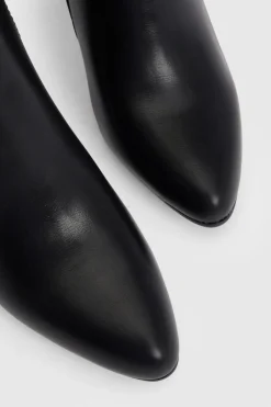 Bottes Hautes à Talon Bloc avec Détail Boucle