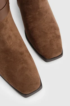 Bottes Hautes À Talon Bloc En Synthétique Avec Détail Boucle