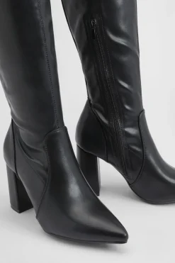 Bottes Hautes À Talon Bloc Et Bout Pointu