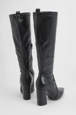 Bottes Hautes À Talon Bloc Et Bout Pointu