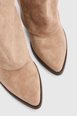 boohoo Bottes Hautes À Talon Bloc Et Revers Coupe Large< Bottes|Bottes Hautes