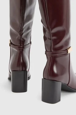 Wallis Bottes Hautes À Talon Bloc Joy En Synthétiquecuir Avec Détails Métalliques< Bottes|Bottes Hautes