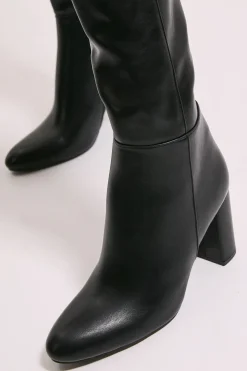 Dorothy Perkins Bottes Hautes à Talon Bloc Liliana Coupe Large Bout Amande< Bottes|Bottes Hautes