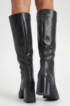 boohoo Bottes Hautes À Talon Bloc Moyen< Bottes|Bottes Hautes