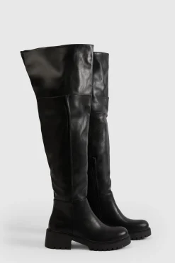 Bottes Hautes à Talon Bloc Épais