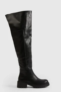 Bottes Hautes à Talon Bloc Épais