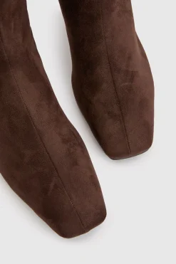 boohoo Bottes Hautes À Talon Bloc Évasé Coupe Large< Bottes|Bottes Hautes