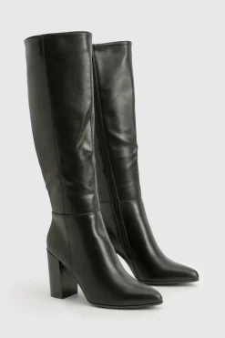 Bottes hautes à talon carré