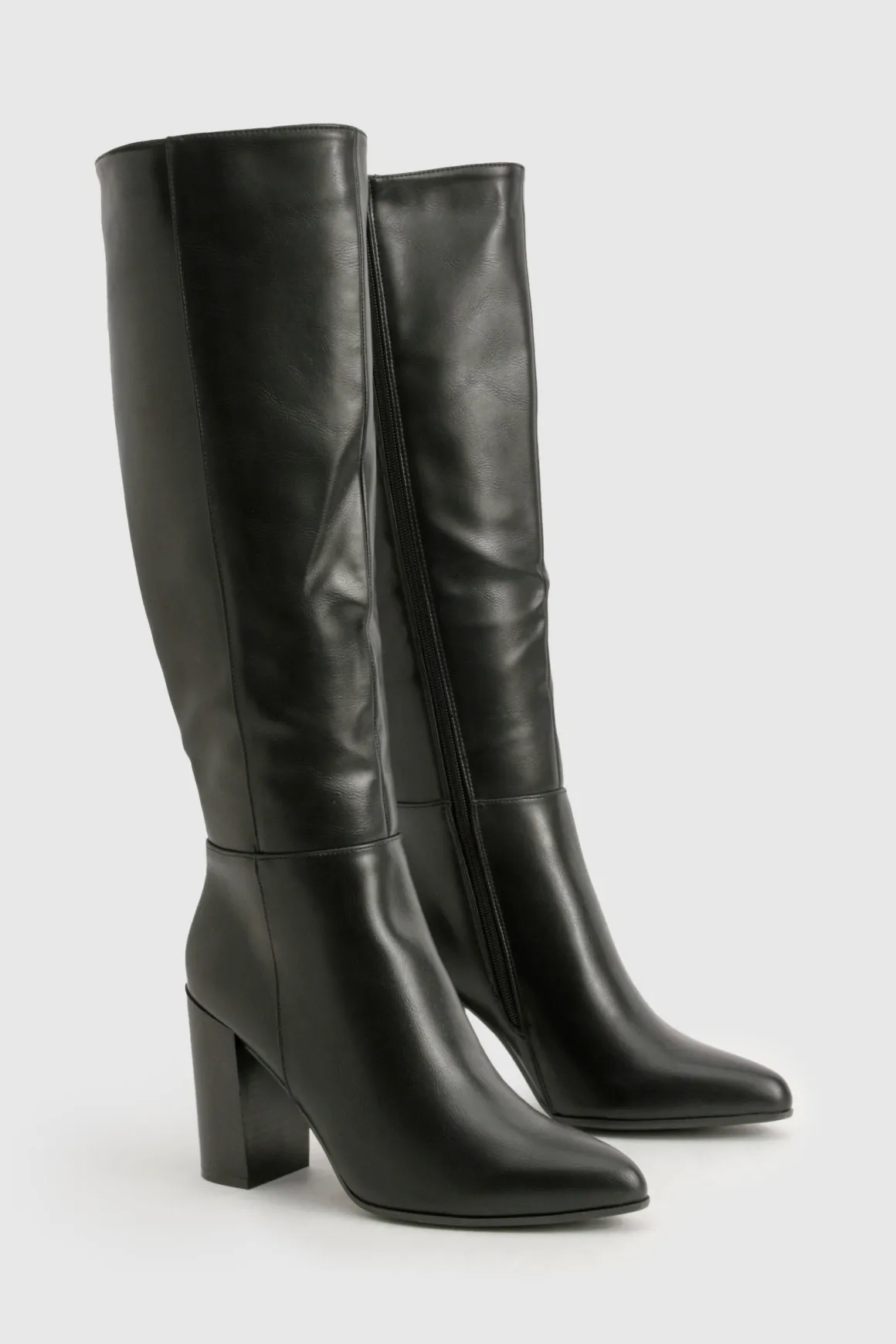 Bottes hautes à talon carré