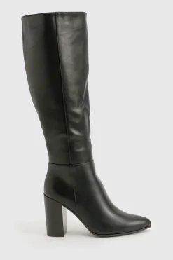 Bottes hautes à talon carré