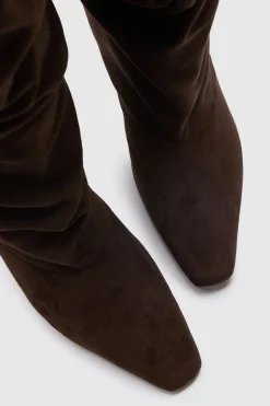 Bottes Hautes À Talon Chaton Effet Slouchy