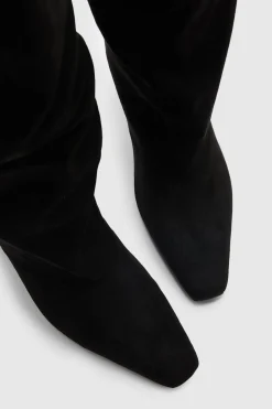 Bottes Hautes À Talon Chaton Effet Slouchy