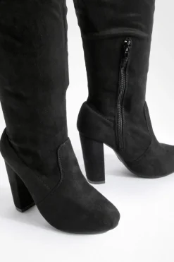 boohoo Bottes hautes à talons blocs< Cuissardes|Bottes
