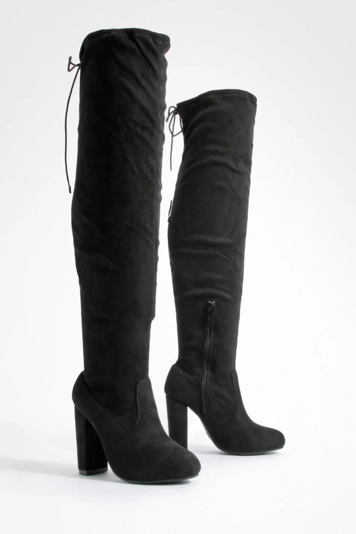 boohoo Bottes hautes à talons blocs< Cuissardes|Bottes