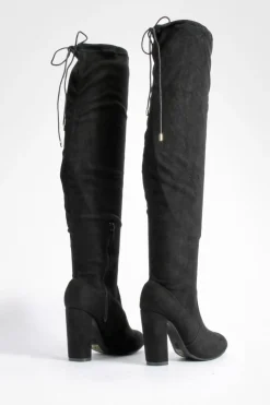 boohoo Bottes hautes à talons blocs< Cuissardes|Bottes