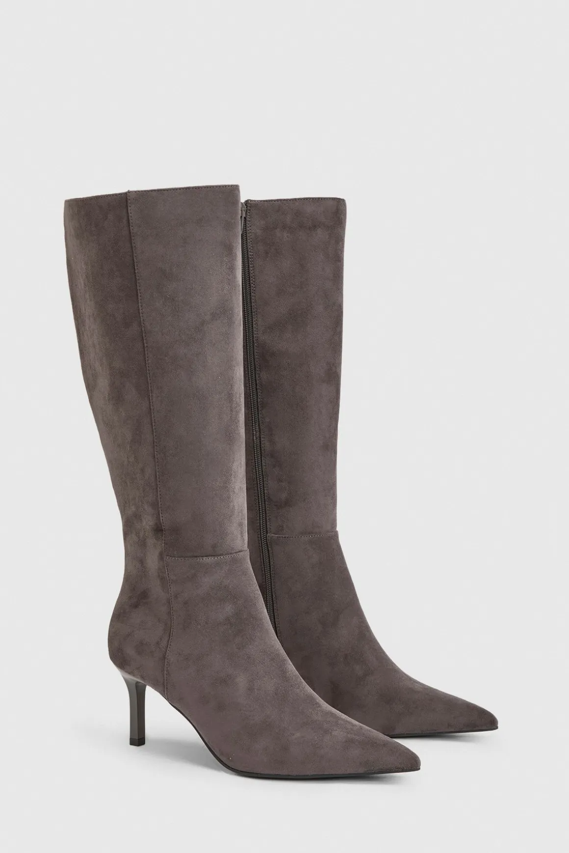 Bottes Hautes À Talon Stiletto Mi-hauteur