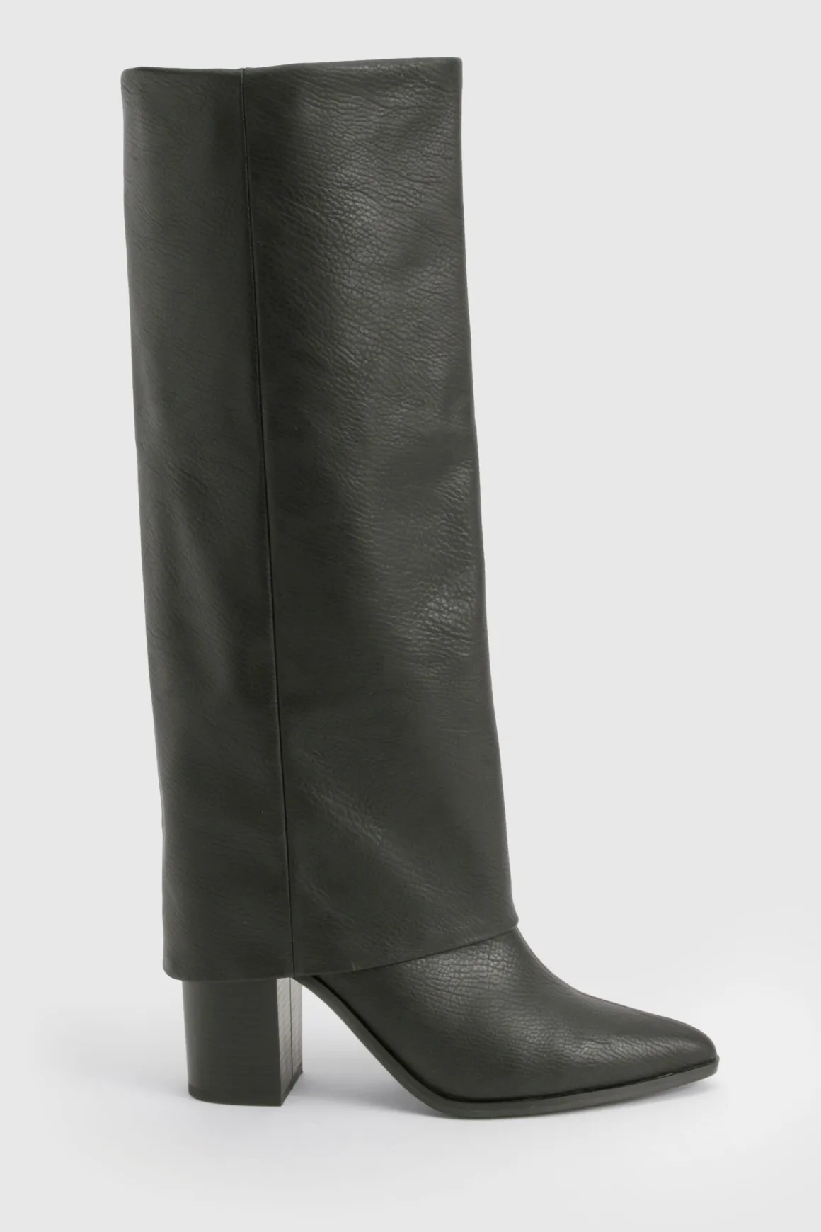 Bottes hautes texturées à talon - Pointure large