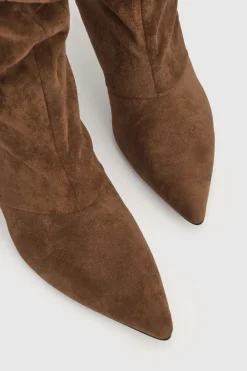 Bottes Hautes À Tige Souple Effet Plissé