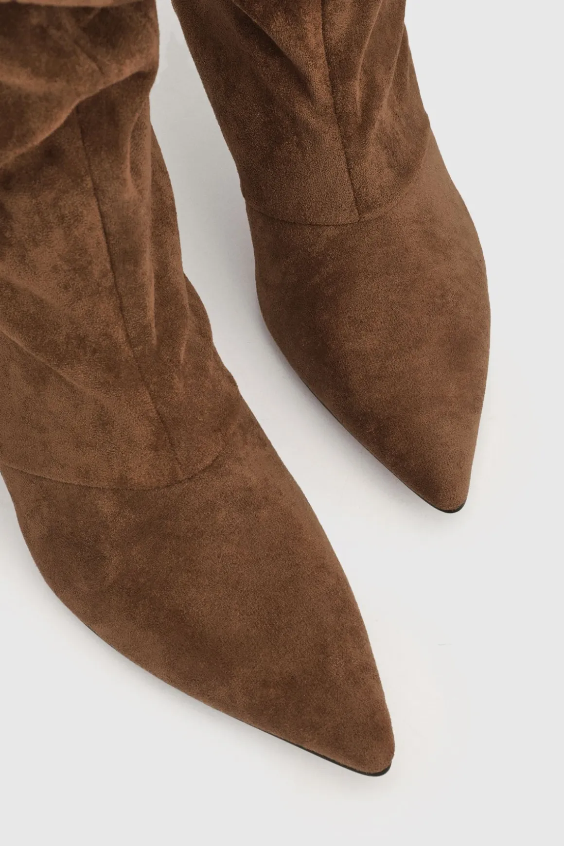 Bottes Hautes À Tige Souple Effet Plissé