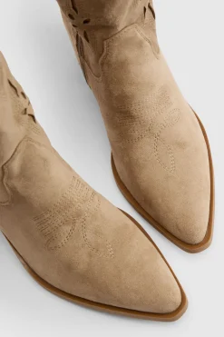 Bottes Hautes Western En Synthétique Avec Découpes Décoratives