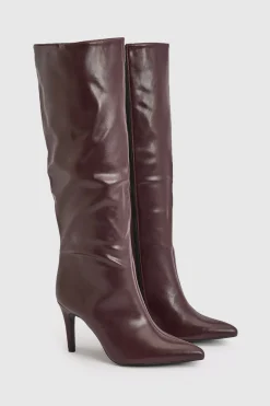 Bottes Hauteur Genou À Talon Aiguille Et Bout Pointu