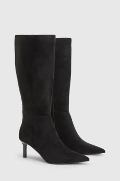 Bottes Hauteur Genou À Talon Stiletto Mi-haut