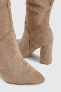 Bottes jusqu'aux genoux à coupe large en synthétique