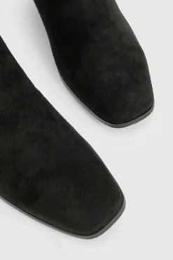 boohoo Bottes jusqu'aux genoux froncées à talon bloc< Bottes|Bottes Hautes