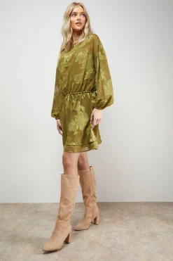 Oasis Bottes Kora en synthétique à Talon Bloc Haut et Bout Pointu Hauteur Genou< Bottes|Bottes En Daim