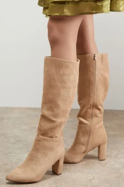 Oasis Bottes Kora en synthétique à Talon Bloc Haut et Bout Pointu Hauteur Genou< Bottes|Bottes En Daim