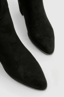 boohoo Bottes mi-cuisse à talon bloc< Bottes|Bottes Hautes