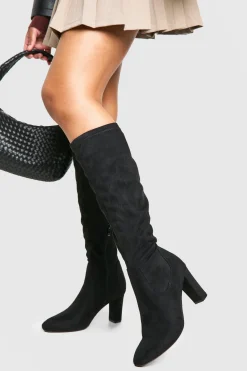 Bottes mi-hautes basiques à talon bloc