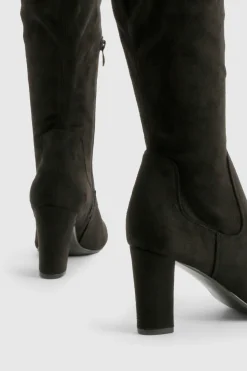 Bottes mi-hautes basiques à talon bloc