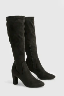 Bottes mi-hautes basiques à talon bloc