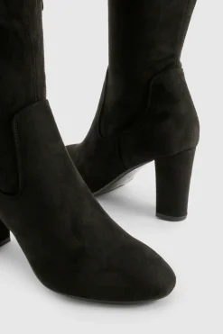 Bottes mi-hautes basiques à talon bloc