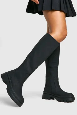 boohoo Bottes mi-hautes en caoutchouc< Bottes|Bottes Hautes