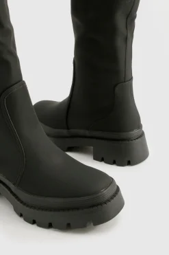 boohoo Bottes mi-hautes en caoutchouc< Bottes|Bottes Hautes