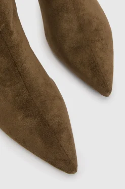 Bottes Mi-mollet À Talon Aiguille Bas En Synthétique