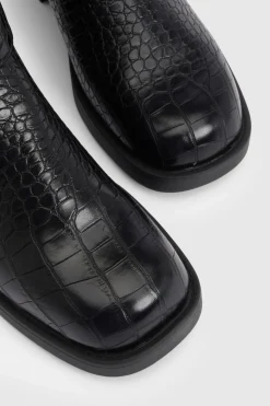 Bottes Montantes à Bout Carré Chunky