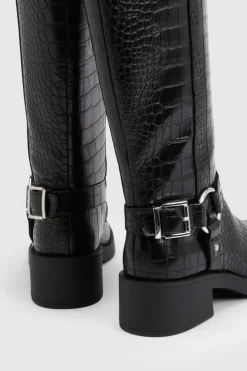Bottes Montantes à Bout Carré Chunky