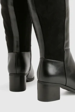 Bottes montantes à coupe large avec panneaux extensibles