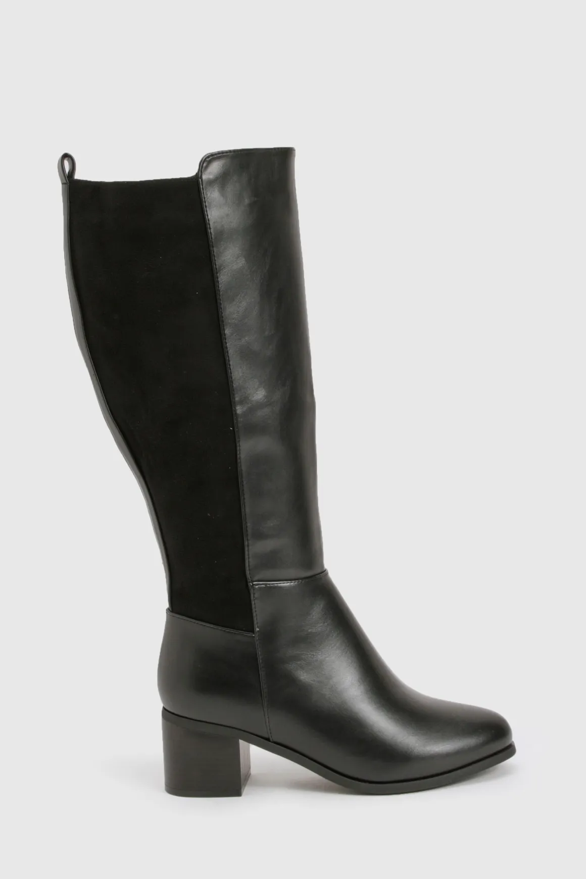 Bottes montantes à coupe large avec panneaux extensibles
