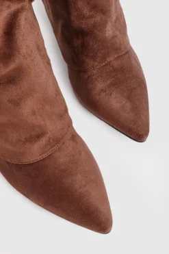 Bottes montantes décontractées à revers en synthétique