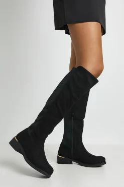 Bottes Montantes À Détails Panneaux En Synthétique Et Semelle Épaisse