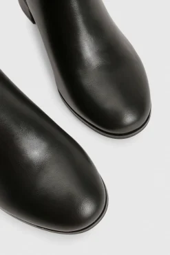 boohoo Bottes montantes à enfiler basiques à coupe large et talon bloc bas<Femme Bottes|Bottes Noires