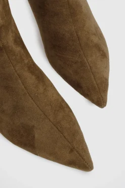 Bottes montantes en synthétique Column à bout pointu et talons hauts jusqu'au genou
