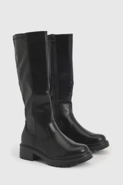Bottes Montantes Extensibles À Semelle Épaisse