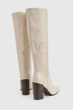 boohoo Bottes montantes jusqu'au genou à talon empilé Column< Bottes|Bottes Hautes