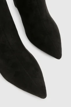 Bottes montantes jusqu'au genou à talon bloc en synthétique à coupe large
