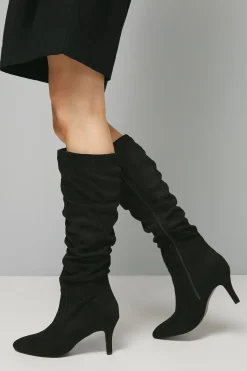 Bottes Montantes Pointues à Talon Moyen Hista Froncées